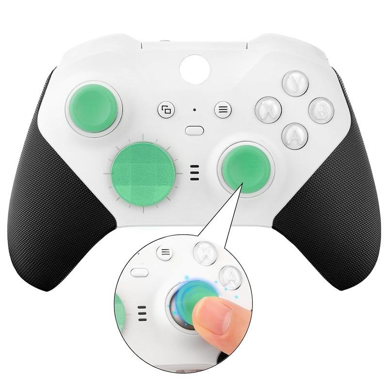 VANPARK Accessories for Xbox One Elite Series 2 Controller(Model 1797), Metal Thumbsticks Paddles Joysticks Replacement Parts Kits Compatible with Xbox Elite Wireless Controller Series 2 Core(Green) - Image 2